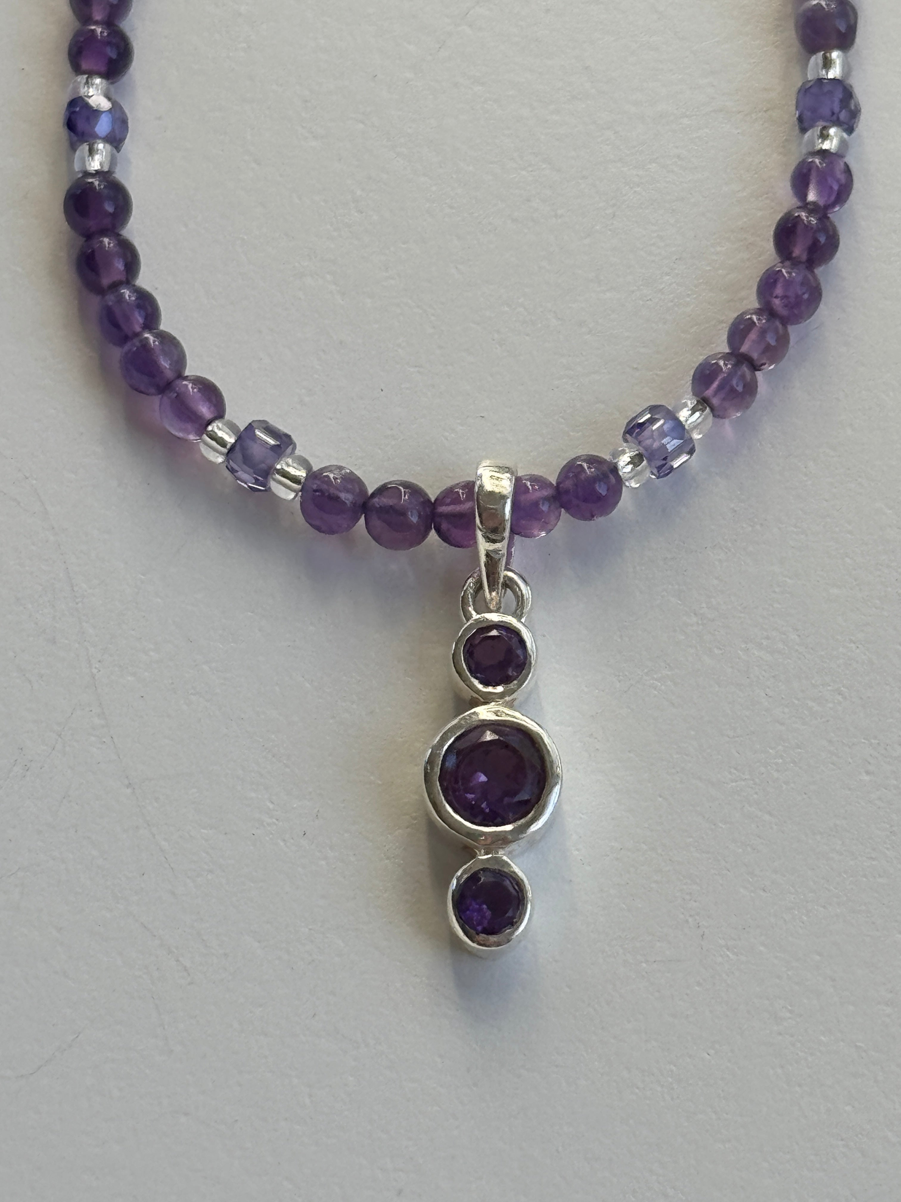 Amethyst Necklace with Amethyst Pendant