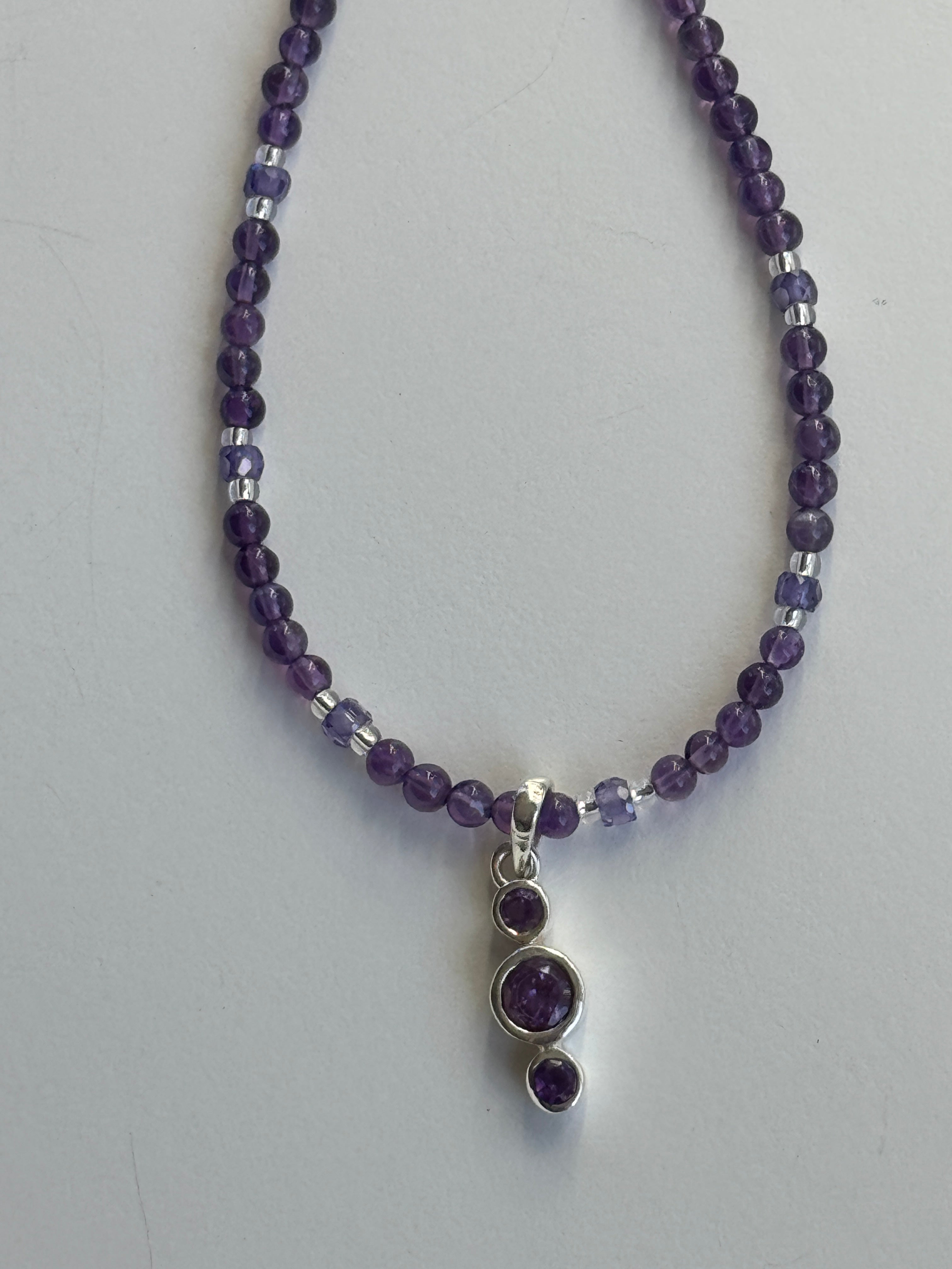 Amethyst Necklace with Amethyst Pendant