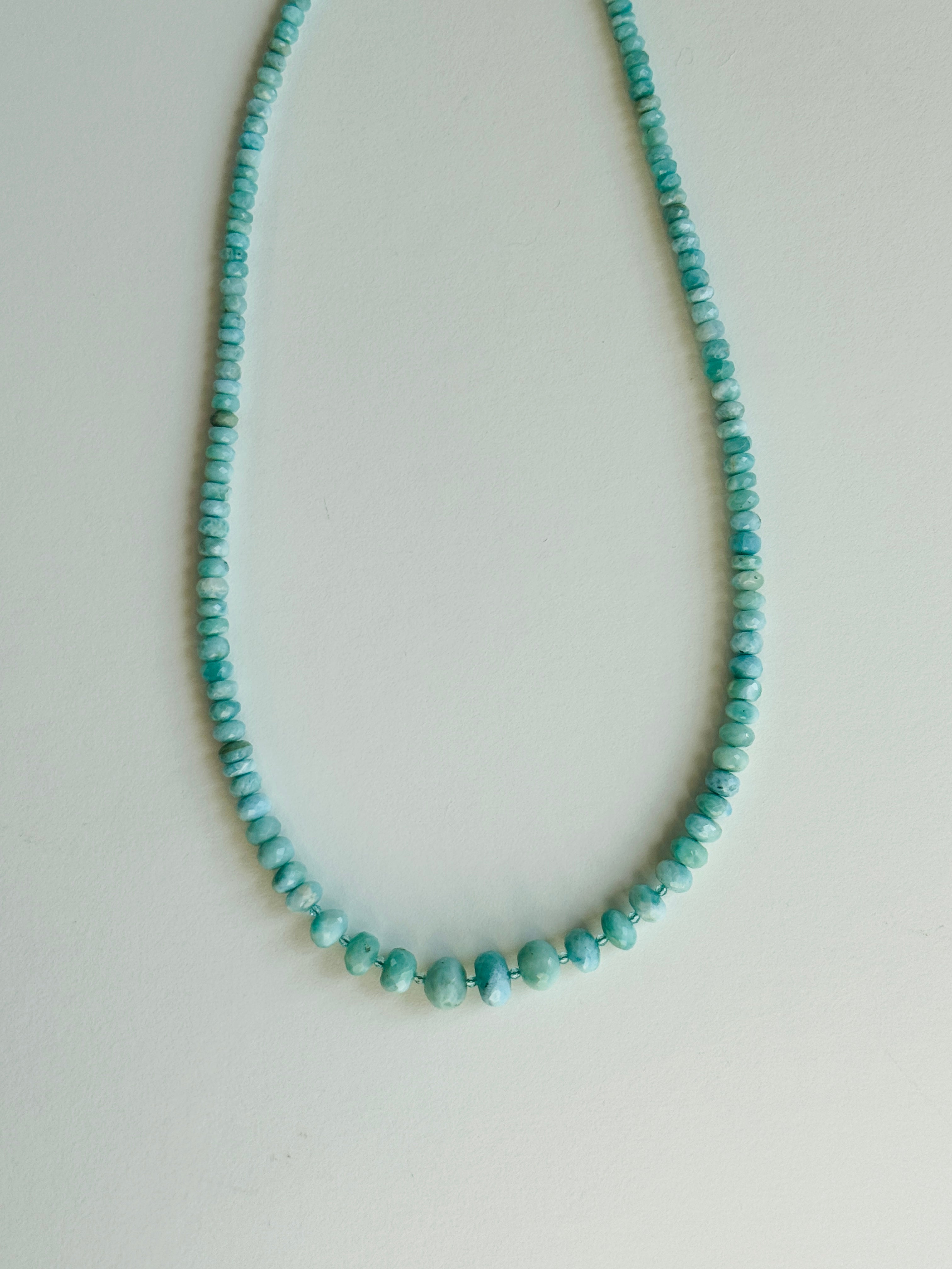 Larimar Graduated Bead Necklace