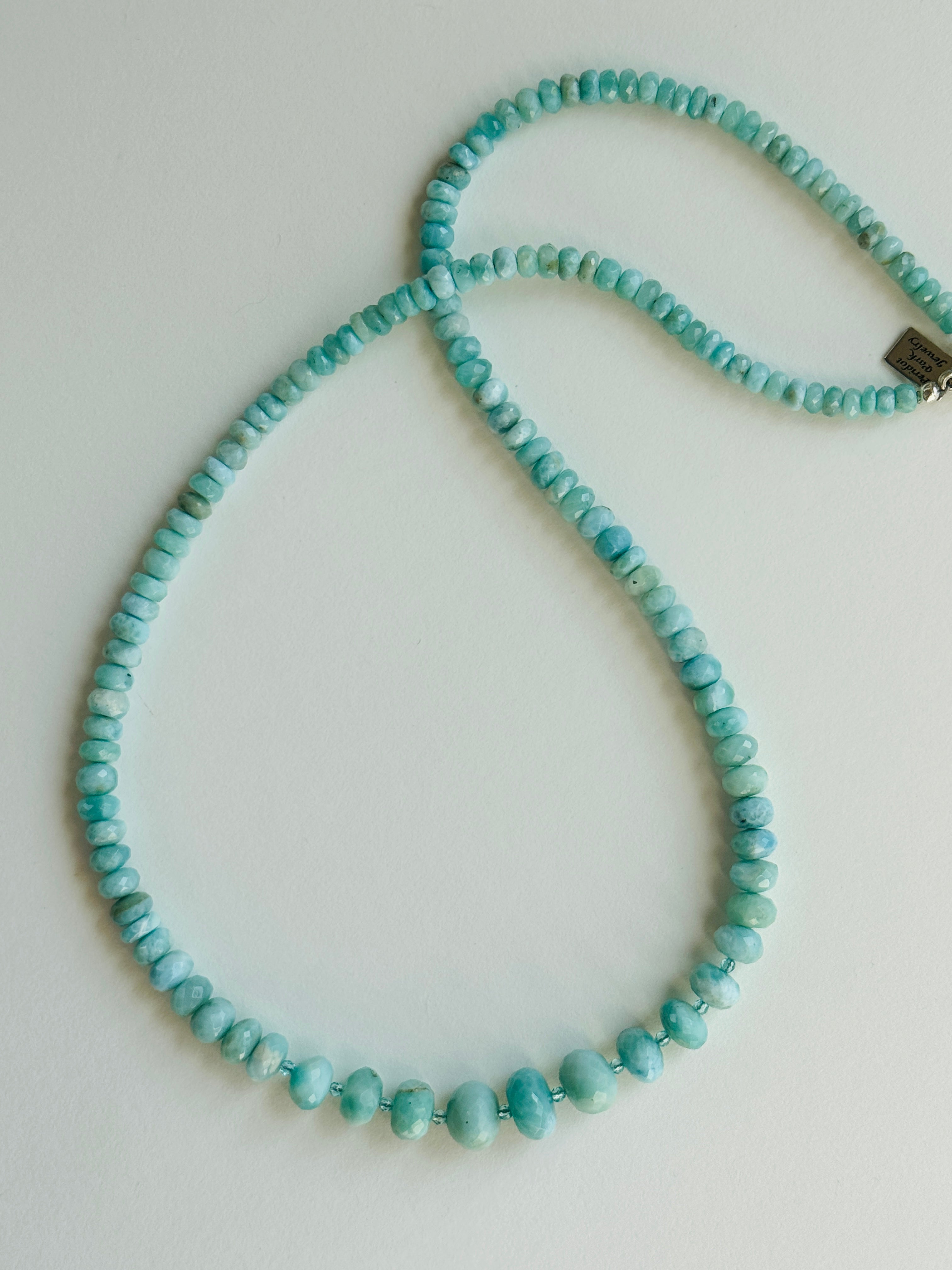 Larimar Graduated Bead Necklace