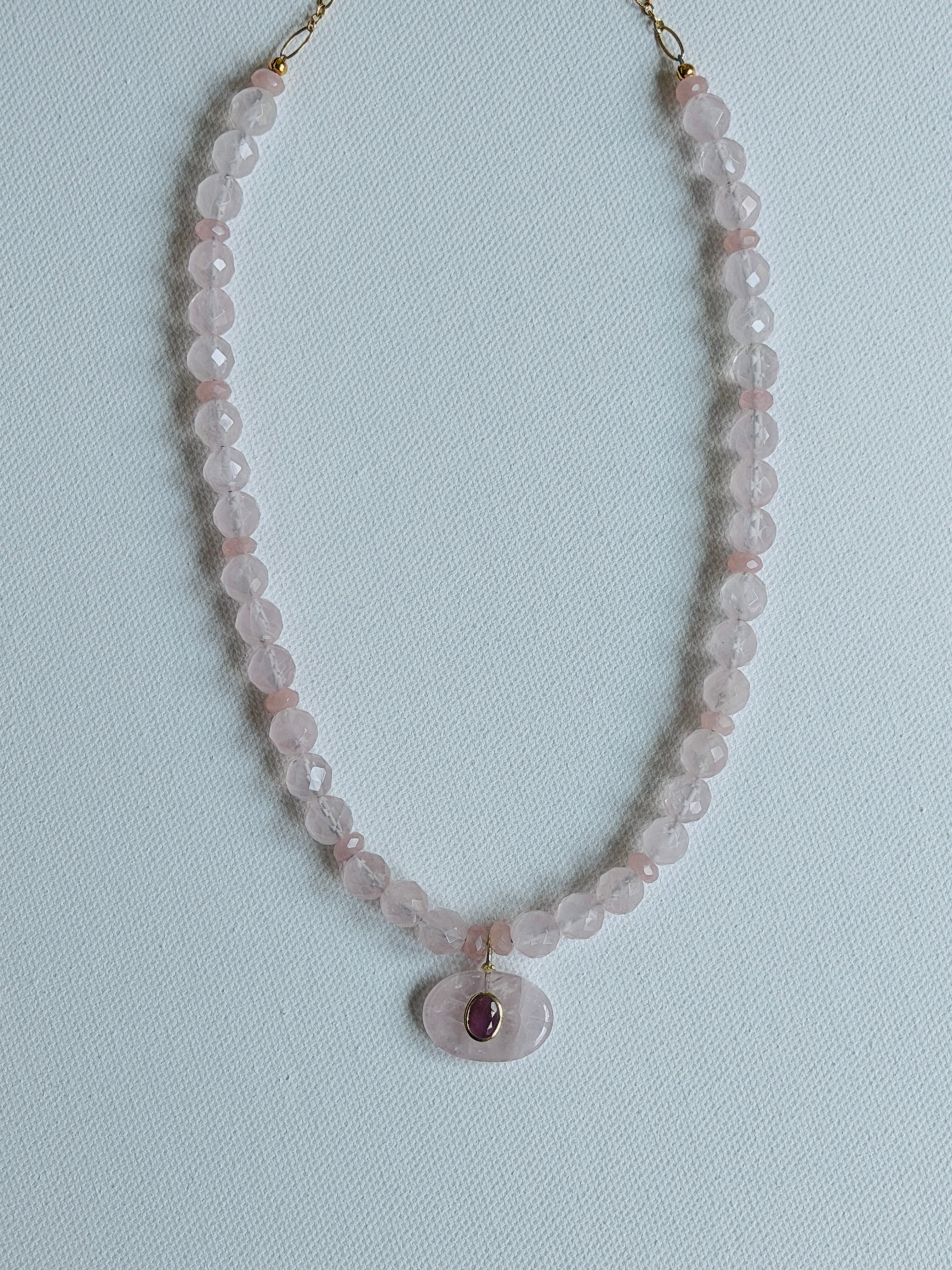 Pink Quartz Necklace