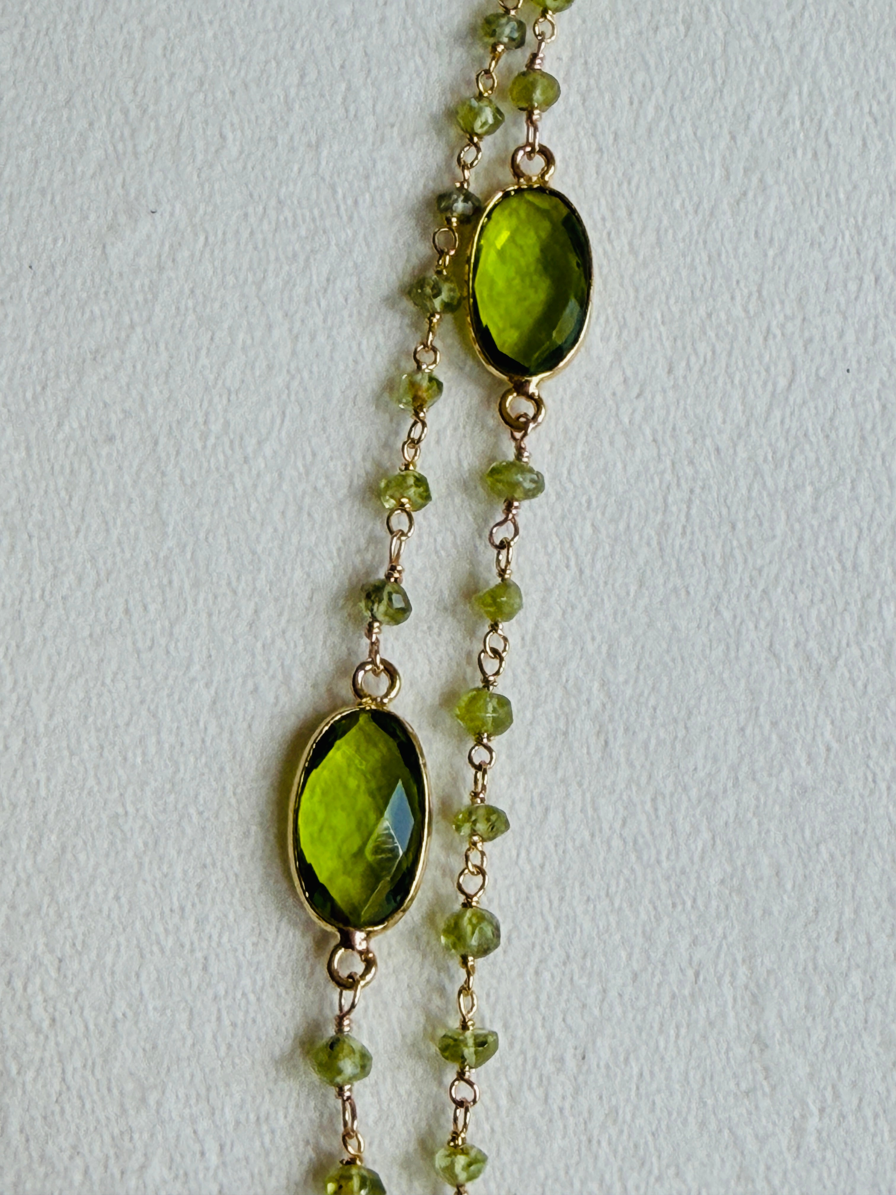 Verdant Lorelei Peridot and Crystal Detail