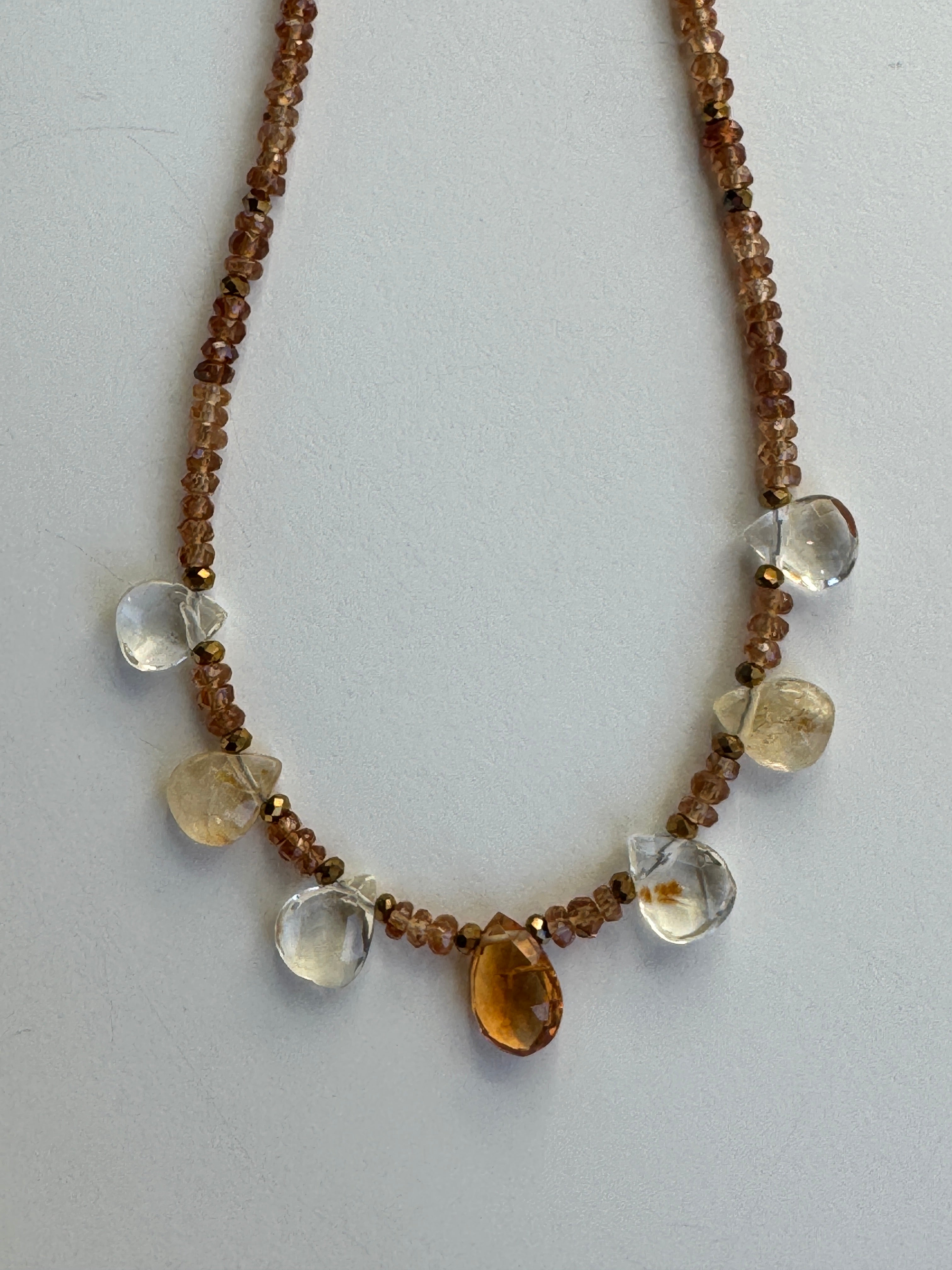 Citrine Necklace with Citrine Briolettes