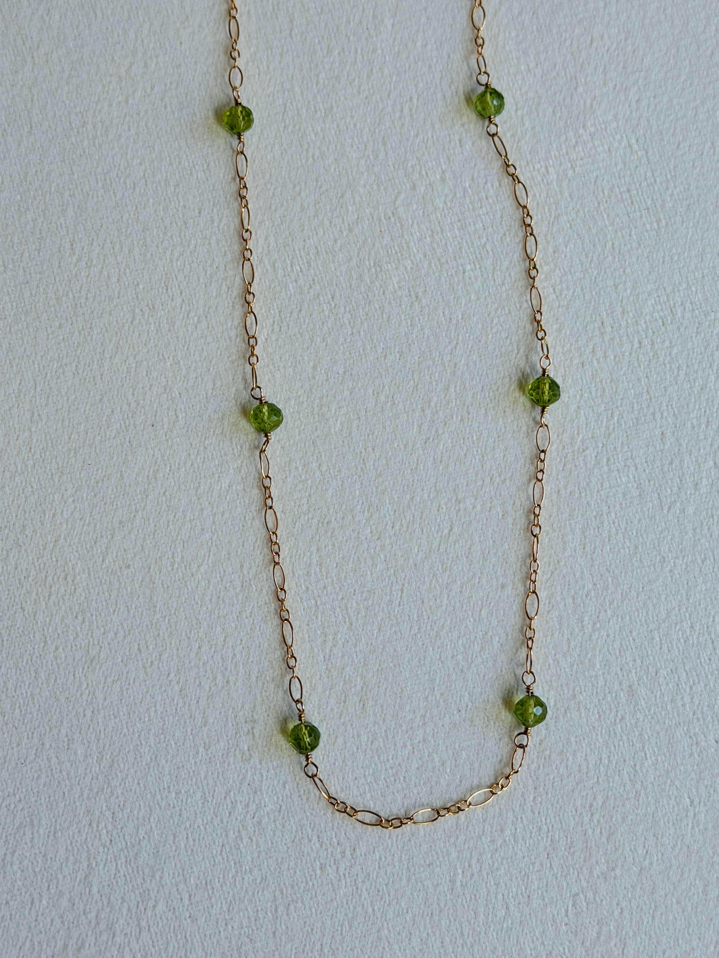Gold-filled Chain with Peridot